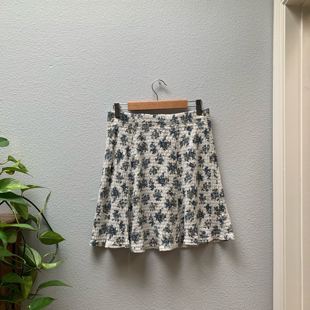 Vintage Floral Energie Blue and White Skirt